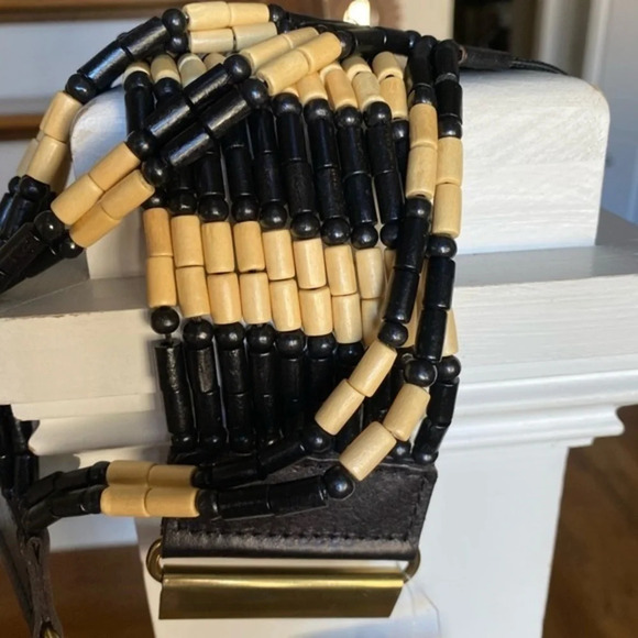 Anthropologie Linea Pelle Bios Beaded Waist  Belt - Picture 6 of 9